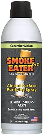 Smoke Eater Pro 16 onças O odor de tecido de força comercial - erradica os odores mais difíceis de qualquer apartamento, Airbnb, carro - sem mais fuma