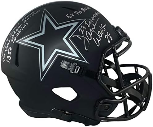 Darren Woodson autografado assinado inscrito com capacete Eclipse Cowboys JSA JSA