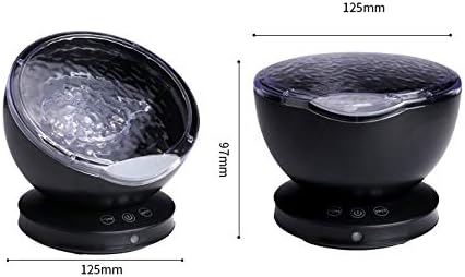 Jydqm Ocean Wave Projector LED Night Light Music Player 7 Luzes Cosmos Luzes de projeção do oceano