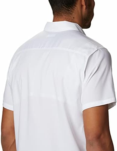 Utilizer masculino de Columbia II Camisa de manga curta sólida, branca, grande