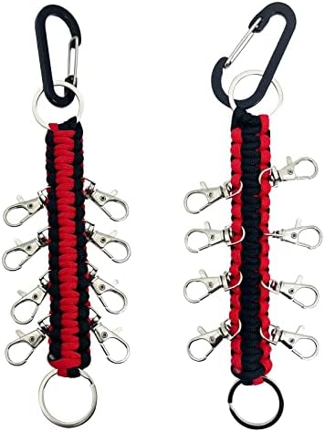 2 PCs Cheer Bow Holder, Paracord Chave de Chaves Handmade para Líder de Cheerleading Girls High School da faculdade