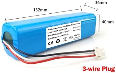 Ajkmpyu 5600mAh/6800mAh Bateria de íons de lítio compatível com o aspirador de pó de robô Lenovo T1S Pro