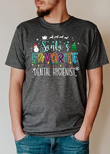 MOOBLA Hygienist Camisetas de Natal para Assistente de Odontologia, Camisa Higienista Dental, Presente para Dentário Dental