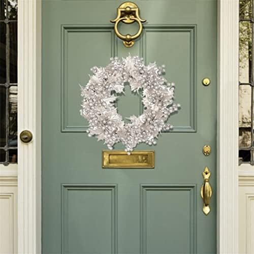 Jahh 40cm Artificial Christma Wreath Gold Prata Durável Porta da frente Parede Garland Decorações de Natal Pingente para casa