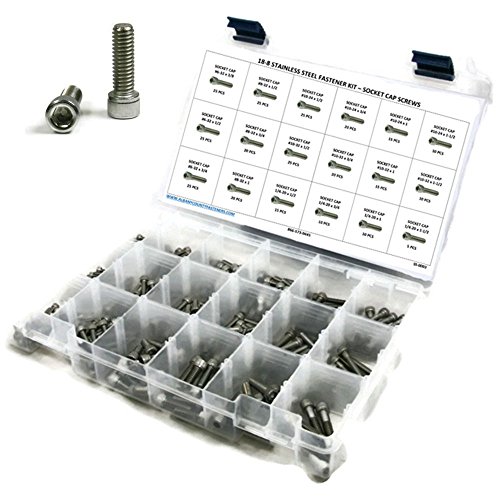 18-8 Kit de sortimento parafuso de soquete de aço inoxidável