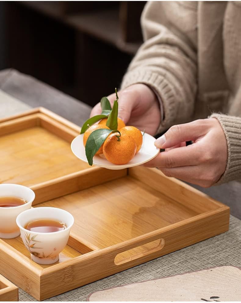 Geltdn estilo japonês bandeja de chá de madeira de madeira conjunto de chá de frutas de frutas de frutas
