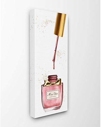 Stuell Industries Makeup esmaga pincel de ouro rosa, design do artista Ziwei Li Wall Art, 10 x 24, tela