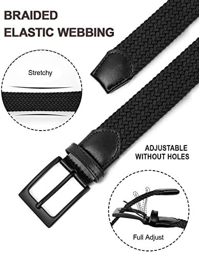 Fairwin elástico para homens esticados Casual 1 3/8 Larth Nylon Work Belts for Men jeans calças shorts