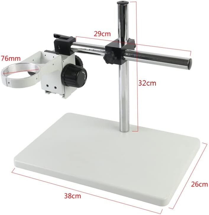 KXDFDC Industrial Binocular Trinocular Trinocular Câmera Stand Stand Suporte de braço 76mm Universal 360 Manutenção de manutenção bancada