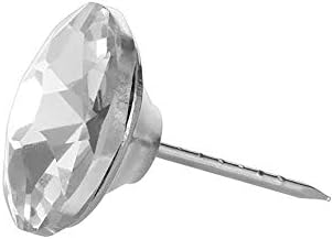 30 PCs 30 mm de diamante estofados de cristal pregos