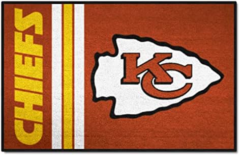 Fanmats 8225 Kansas City Chiefs Starter Mat Accent Rug - 19in. x 30in. | Tapete de decoração de fãs de fãs de esportes e design de