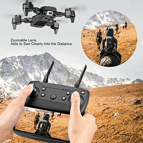Drone dobrável com câmera dupla, 4K WiFi Drone Remote Control Drone Toys com caixa de transporte, RC Quadcopter, Hover Auto para meninos
