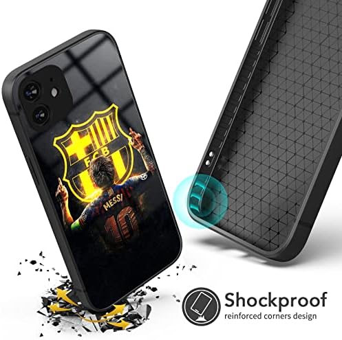 Para iPhone 12 Case 6.1 , pára -choques à prova de choque suave e cobertura de proteção de acrílico de cristal com padrão esportivo