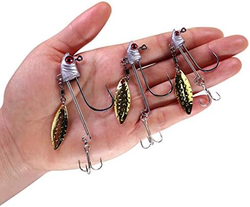 Qualyqualy pesca atração gabarito cabeças de nado gabarito de gabarito 10pcs walleye gabar