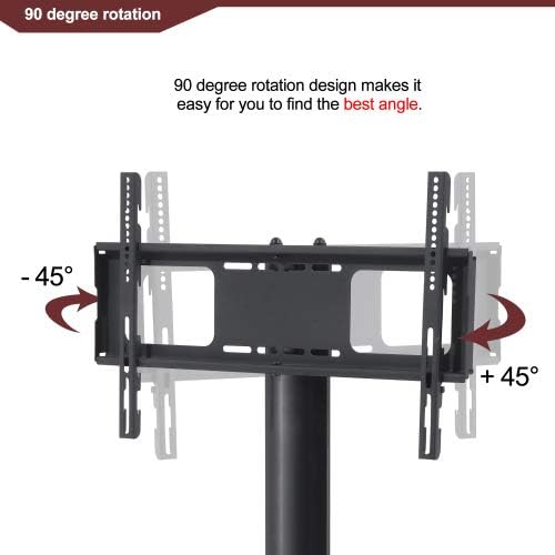 Fuzofuiz Gire o piso da TV TV Hight Stand ajustável de entretenimento para 32 a 65 Tela plana ou curva Multifunção Stand TV Altura de altura Spracket Giratório de 3 camadas