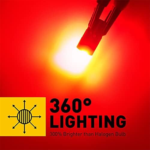 Auxito 194 lâmpadas LED RED, SUPER BRILHO Única 1: 1 Design, 168 175 2825 W5W T10 Bulbos de carro para a Dome Mapa