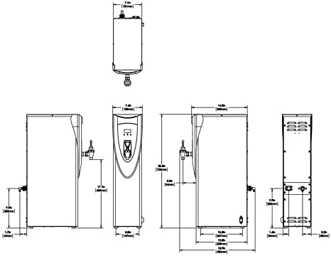 Bunn H5X 120V Distribuidor de água quente de elemento de 5 galões