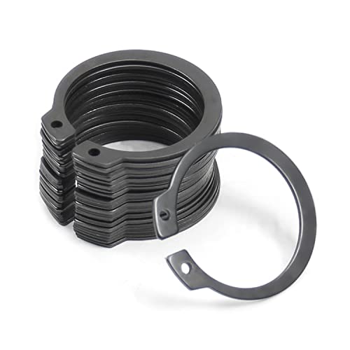 MROMAX Circlips externos, anéis de retenção externos de 33,5 mm OD, anéis de retenção de eixo de retenção de aço C de aço C preto de 65mn para automóveis, válvulas, elétricos e rolamentos, 30pcs