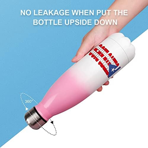 Bandeira do país porto -rico -rico 17oz Sport Sport Water Bottle Stainless Aceleless Vacuum Isoled Cola Shape Sports Sports Flask