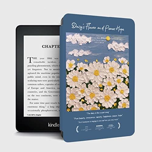 Caso para o novo Kindle -, Ultra leve capa de casca de couro PU Premium com acordamento/sono automático, Daisy, para sy69jl