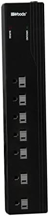 Woods 0416018811 7 santleta Protector Power Strip W/ 10 pés CORD