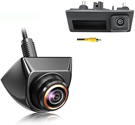 Câmera de backup de Greenyi HD 720p para Audi VW + AHD 720p Cam traseira reversa com aro de ouro