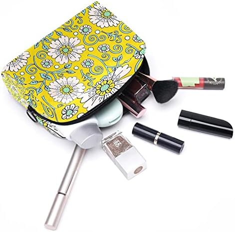 Tbouobt Bolsa cosmética para mulheres, bolsas de maquiagem Bolsa de higiene pessoal espaçosa Bolsa de viagem Gift, Flor