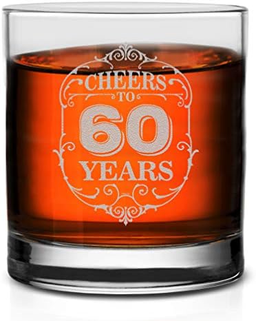 Veracco aplaude 60 anos de uísque Glass engraçado 60º presente de aniversário para alguém que adora beber favores de despedida