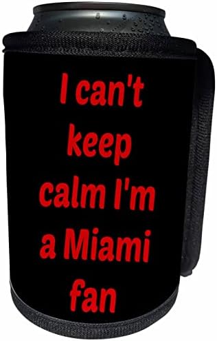 3drose - Jacob Ariel Sport Quotes - Eu não consigo manter a calma, sou um fã de Miami, preto, vermelho - lata mais fria