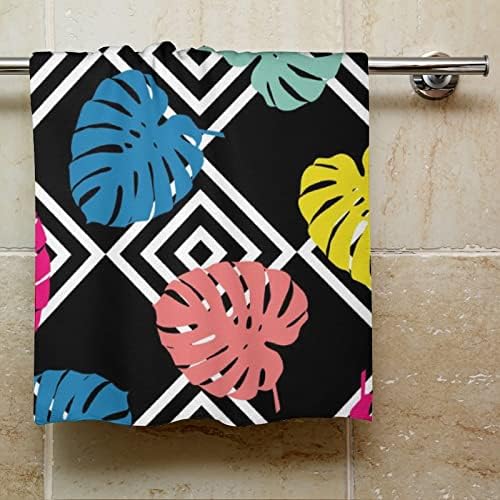 Folhas tropicais coloridas toalha de pano 28,7 x13.8 face panos de face superfina fibra altamente absorvente toalhas de mão toalhas