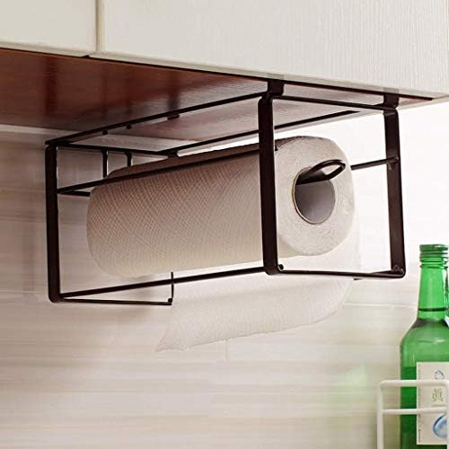 WHLMYH PAPELO TOLANDO DE PAPELO ROLO, suporte de toalhas de papel sob armário, suporte para suspensão do rolo de cozinha de metal, rack de organizador de envoltório, montagem de parede