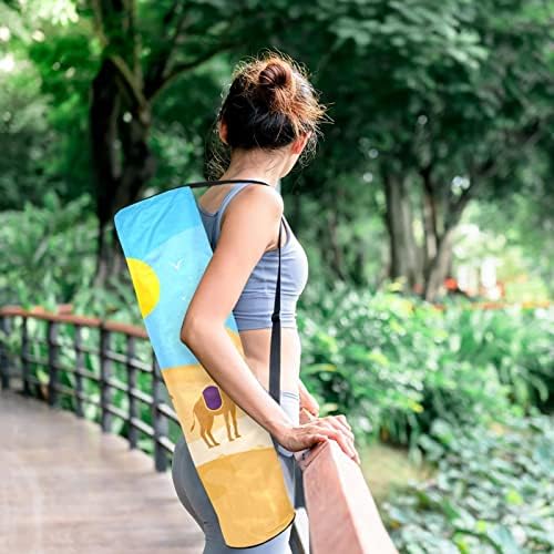 Pirâmide egípcia Camelo Yoga Mat Carrier Bolsa com alça de ombro de ioga bolsa de ginástica Bolsa de praia