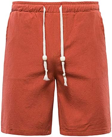 Ymosrh shorts masculinos de verão de algodão e shorts de praia de linho para shorts esportivos