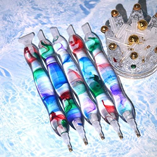 Resina artesanal 5D Art Diamond Pintura Acessórios de caneta, manta sem deslizamento 4diamond, dicas de caneta de broca 19stylus, 5wax, seleção de strass, bordado de bordado com costura de unhas, confecção de mosaico, fabricação de mosaico