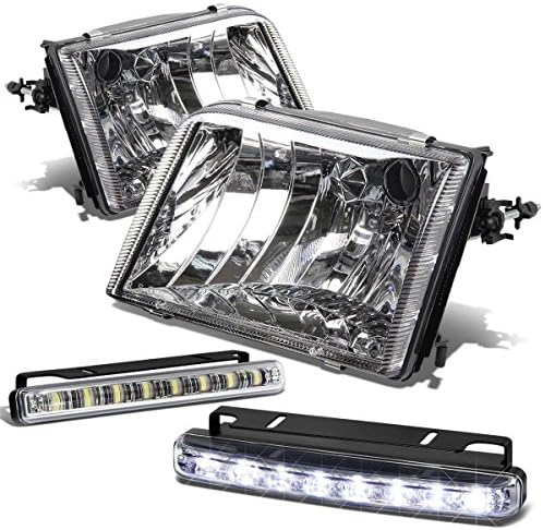 Compatível com Ford Ranger Black Housing Headlight+DRL 8 LED LUZ