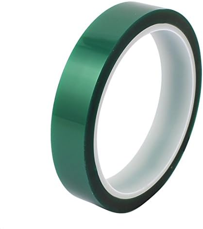 Aexit 18mm x fita de 33 metros de fita adesiva verde de pet hidsive fita adesiva de alta temperatura