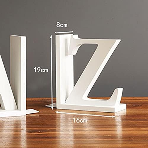 Sxfywym Alphabet Bookend Pooden Booken Livros Decorativa Prações para Prateleiras, Livro de Letas Taíma de Livro