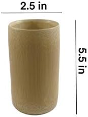 Txv mart | Copo de madeira descartável ou reutilizável de madeira de bambu de bambu 12 onças | Caneca de caça de café de chá de chá de madeira caneca de vinho, 4 pacote