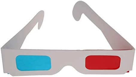 OTHMRO 5PCS DURÍVEL 3D Estilo de estilo 3d Visualizando óculos de jogo 3D Vicos de jogo de jogo vermelho-azul 3D Lente de resina branca