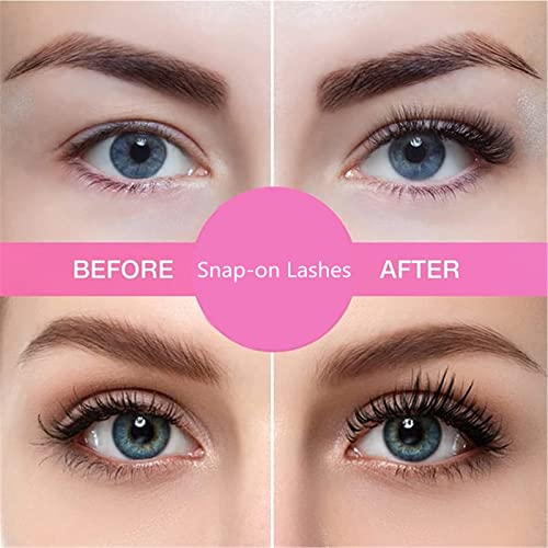 Nelacony Snap-On Lashes, Nelacony Snap em cílios, cílios autônomos externamente adesivos, cílios nelaconys SNAP em cílios autônomos e reutilizáveis ​​de adesivo reutilizável