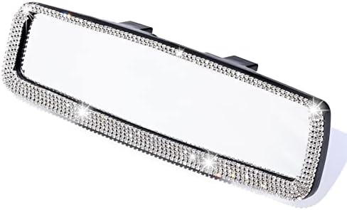 Espelho retrovisor do Livtee Bling Car Decorações de Bling de carro com vidro HD Glass, Bling Car Interior Acessórios para