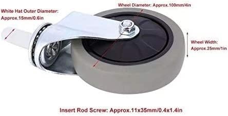 Morices Cutters 4 polegadas de roda universal silencioso rodas Acessórios de reposição para jacares giratórios giratórios