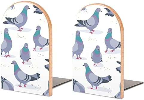 Livro decorativo de pássaros pombos termina em madeira não esquiadores