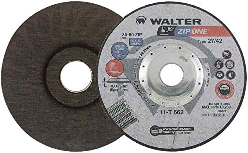 Walter 11t662 6x1/32x7/8 zip uma roda de corte de bitola fina de contaminantes Tipo 27 de grão 27, 25 pacote de 25 pacote