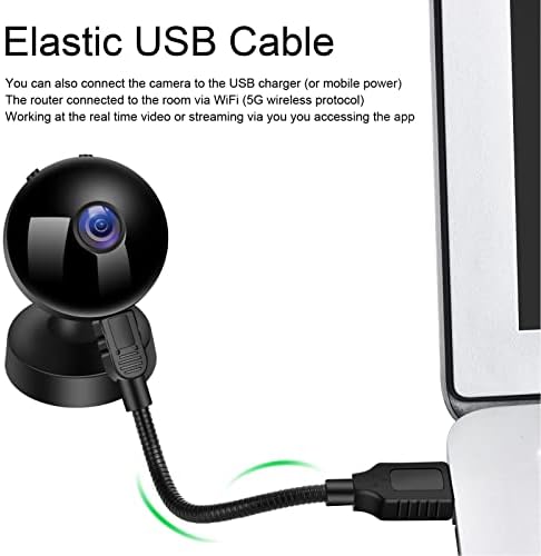 Câmera de segurança sem fio, câmera IP 1080p HD, câmera interna de Wi -Fi para bebê/animal de estimação/babá, detecção de movimento, Visão noturna de áudio de duas maneiras £ ¨black ©, câmera de segurança sem fio, câmera IP 1080p HD, Wifinann