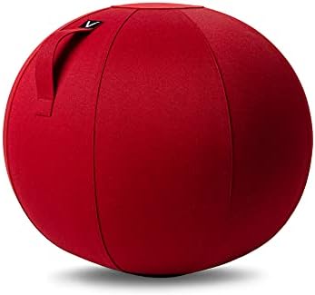 Cadeira de bola de exercícios LUNO Vivora, capa do cardeal vermelho, tela, tamanho padrão, para escritórios domésticos, treinamento