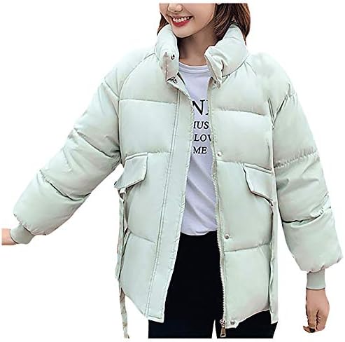 PRDECEXLU School Slave Holiday Long Holiday Jacket for Women Open Front Encanto Zip Up Soly Fit Casacos Puffy Solid Soft