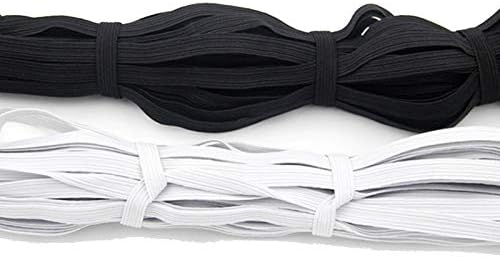Selcraft 3mm 5mm 6mm Elastic Band costura para máscaras 3-12mm Branco de corda elástica preta de corda preta Branda de borracha Ribbon Diy Costies - 3mm - 10m 866
