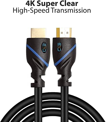 60 pés de alta velocidade HDMI Cable macho para macho com Ethernet Black suporta 4K 30Hz, 3D, 1080p e Audio Return CNE618937