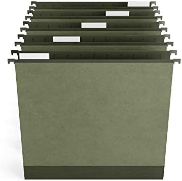 Pasta de arquivo suspensa premium Tru Red, Expansão de 2 , 5 tab, tamanho da letra, verde padrão, 20/caixa